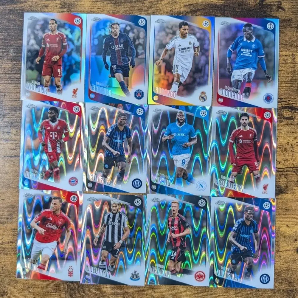 2025-26 Topps Chrome UEFA Refractor X-Fractor Raywave Lot 71 Cards De Bruyne